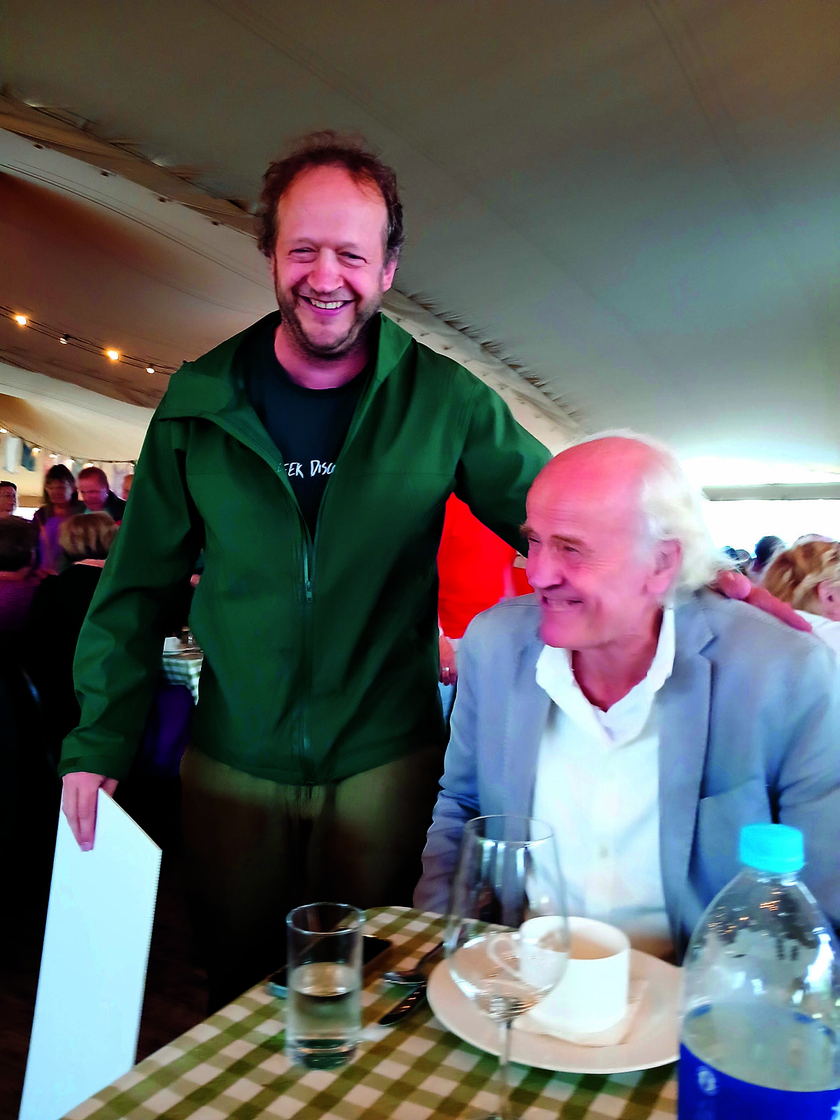 Vader Fred samen met hoofdrolspeler Rein Hofman