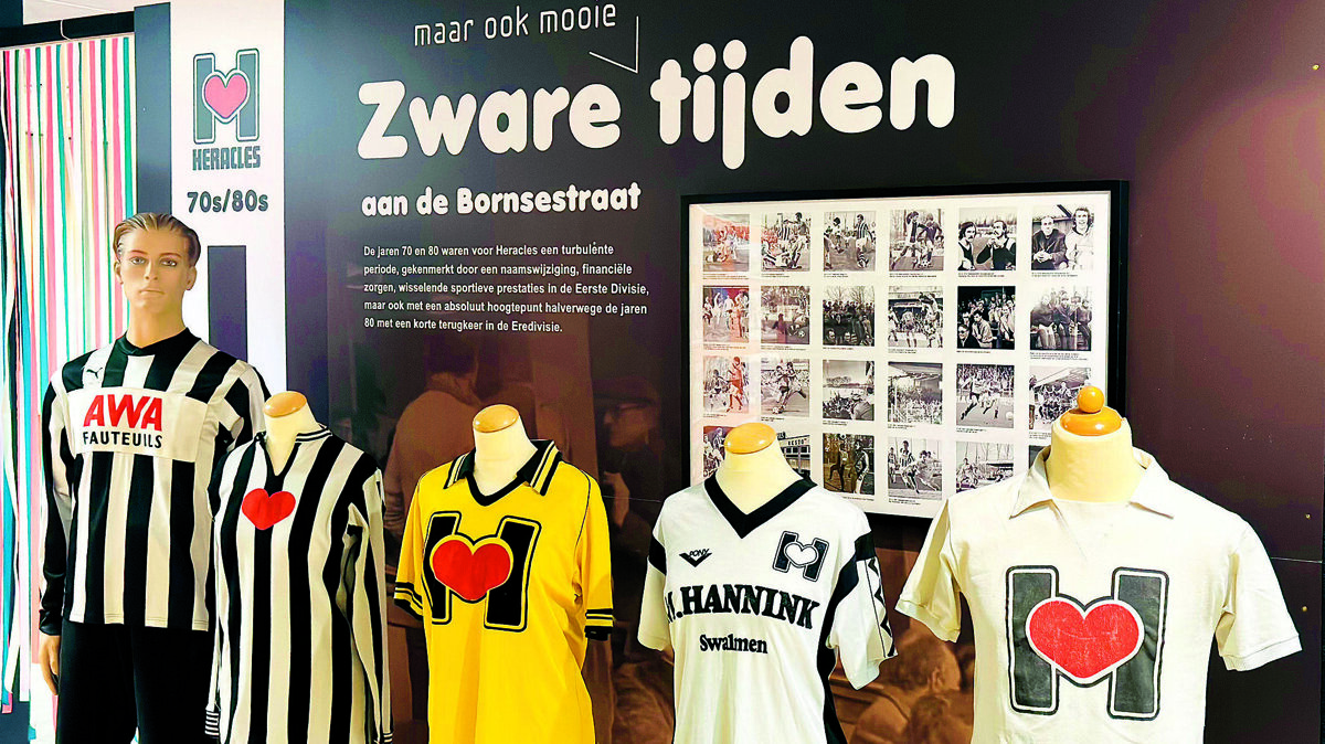 Heracles shirts door de jaren heen en wand