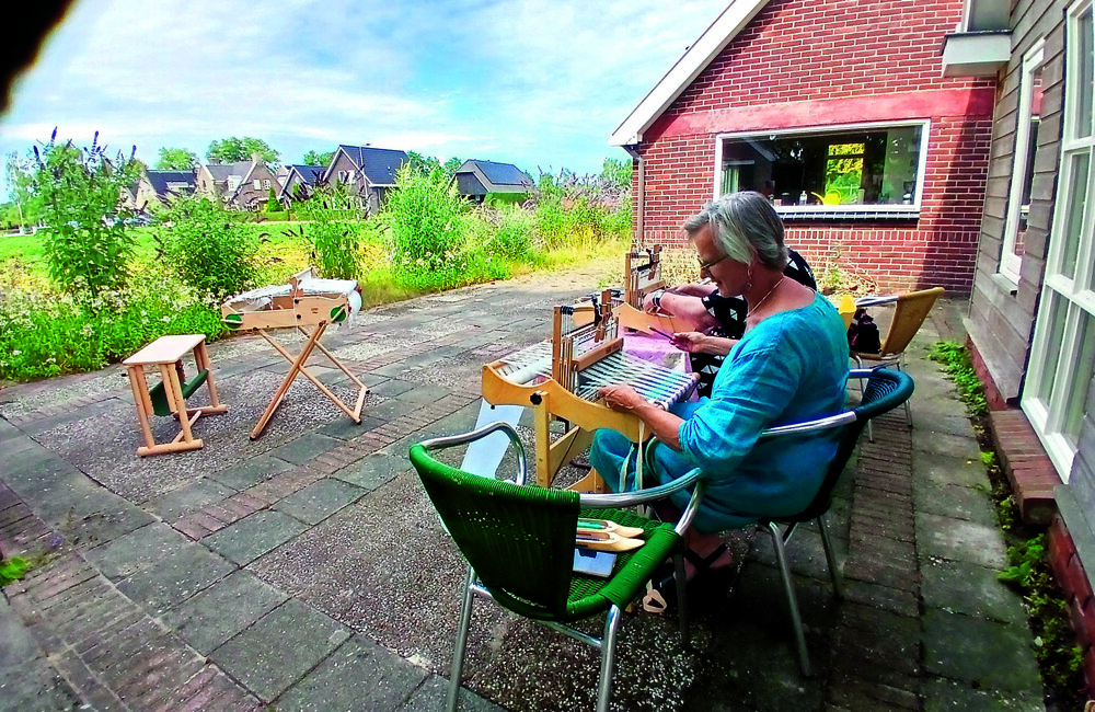 heerlijk buiten weven met een prachtig uitzich